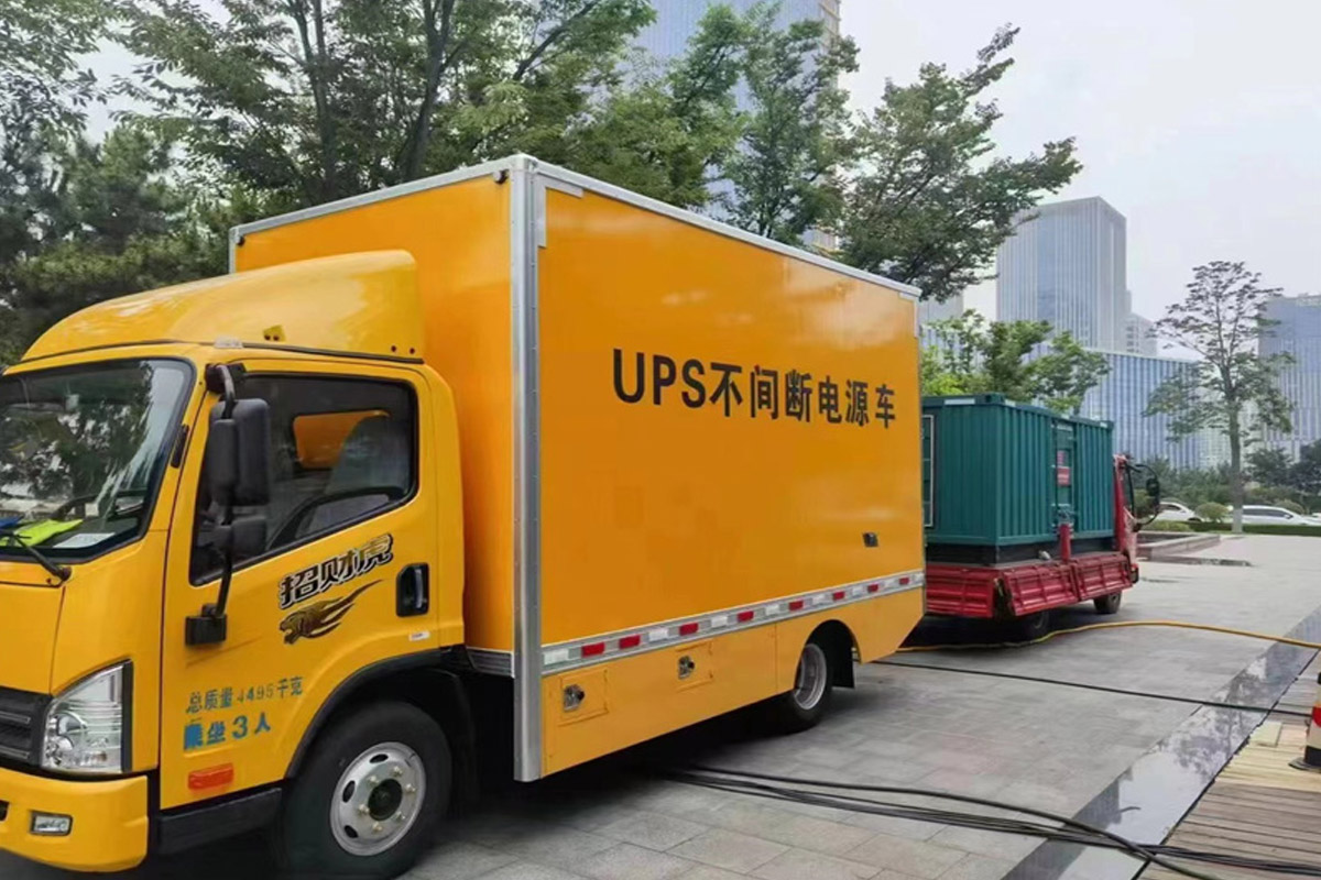 石嘴山发电机租赁施工现场