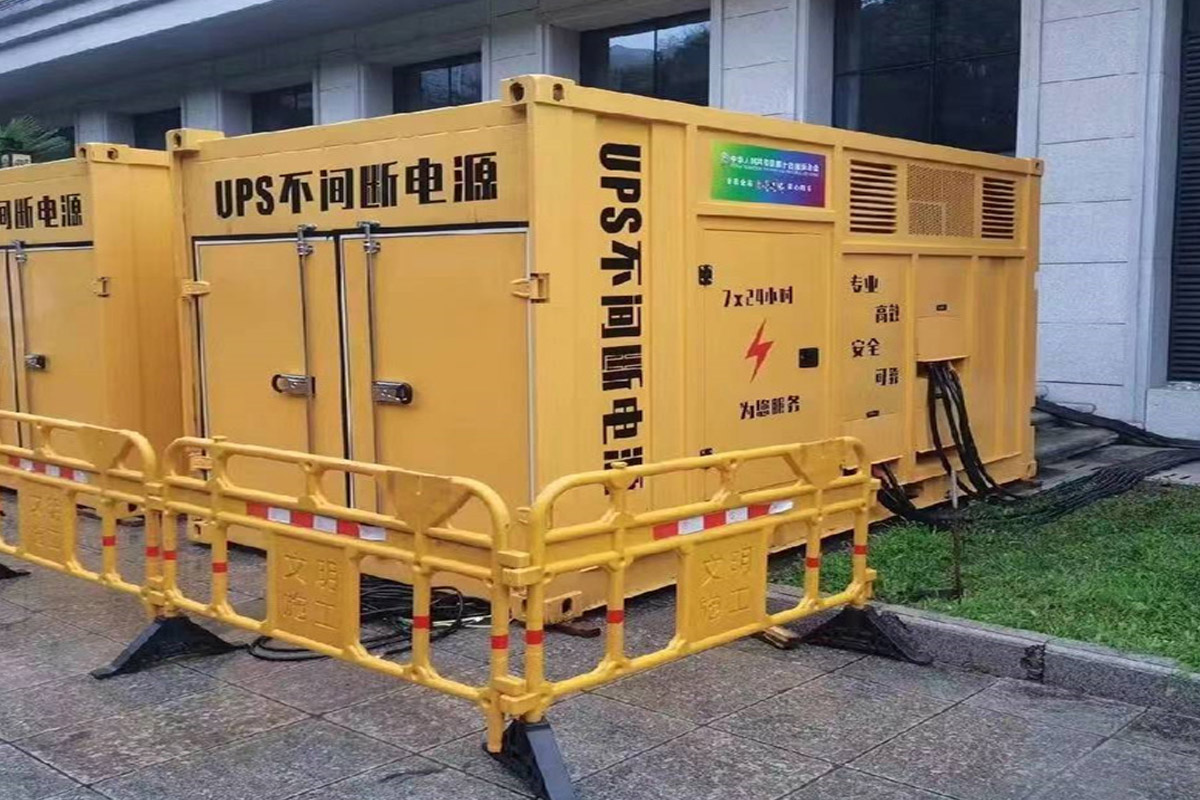 石嘴山发电机租赁施工现场