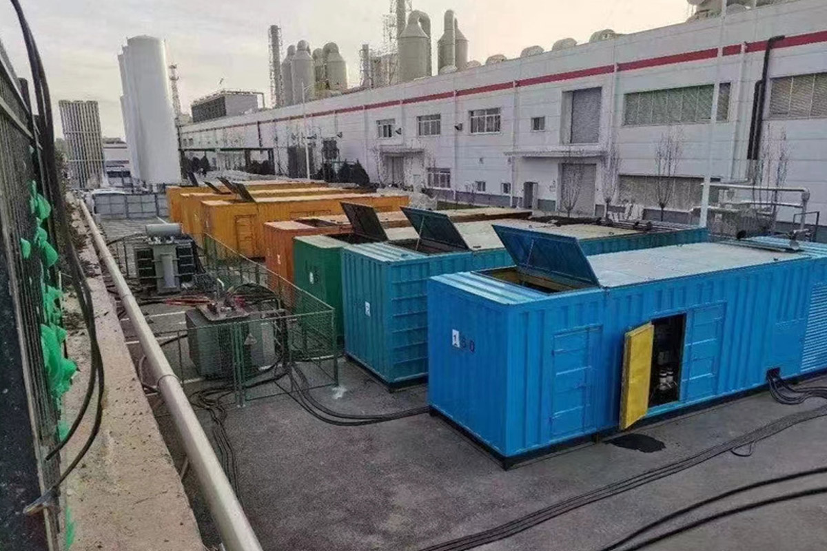 石嘴山发电机租赁施工现场